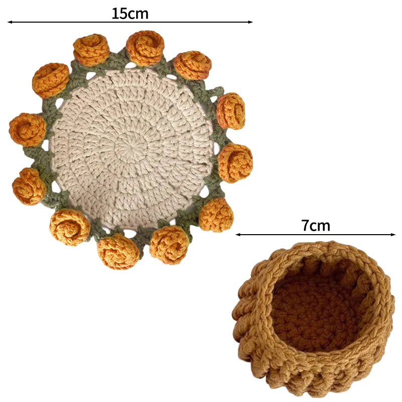 Crochet coaster set