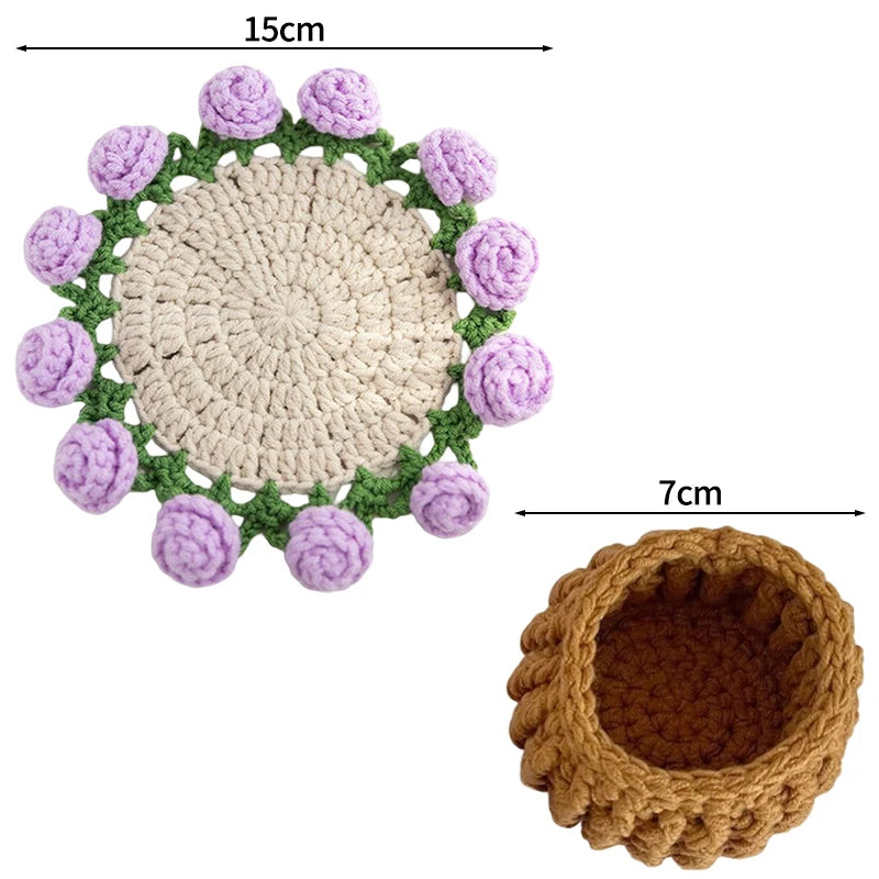 Crochet coaster set