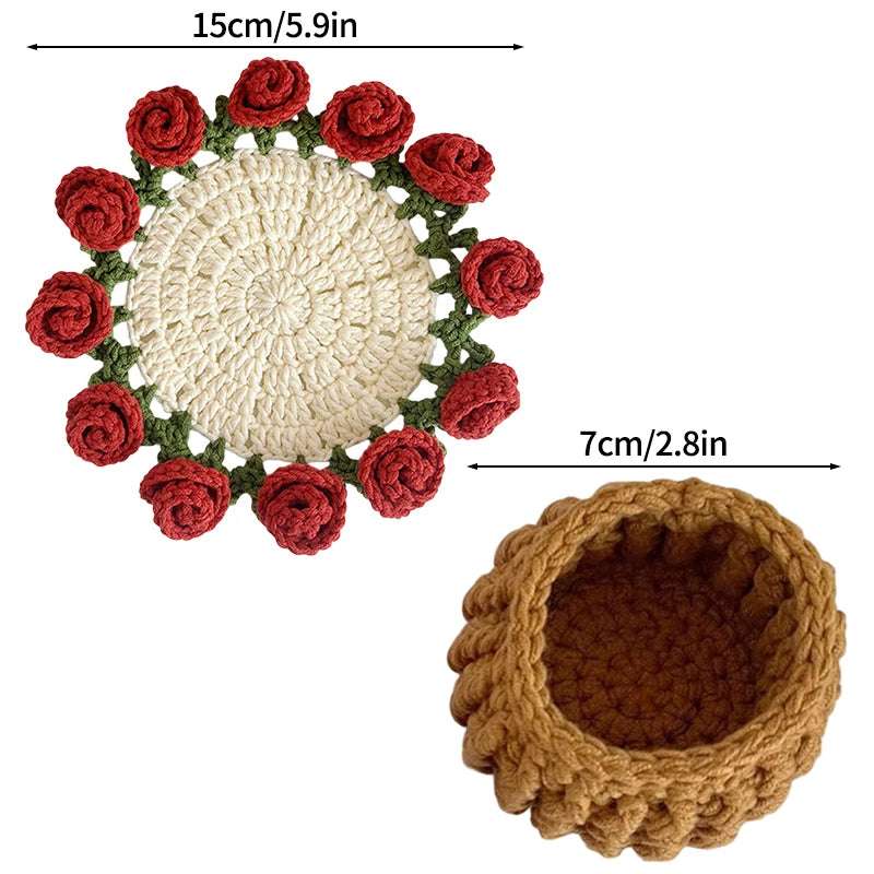 Crochet coaster set